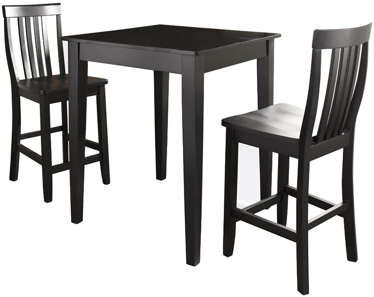 Crosley Furniture 3-Piece Bar Table with 2 School House Counter Height Bar Stools - Thumbnail 4