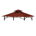 Tanxianzhe Grill Gazebo Replacement Canopy Top Cover 5  8 Double Tiered Bbq Roof Only Fit For Gazebo Model L-Gg001Pst-F (Burgund