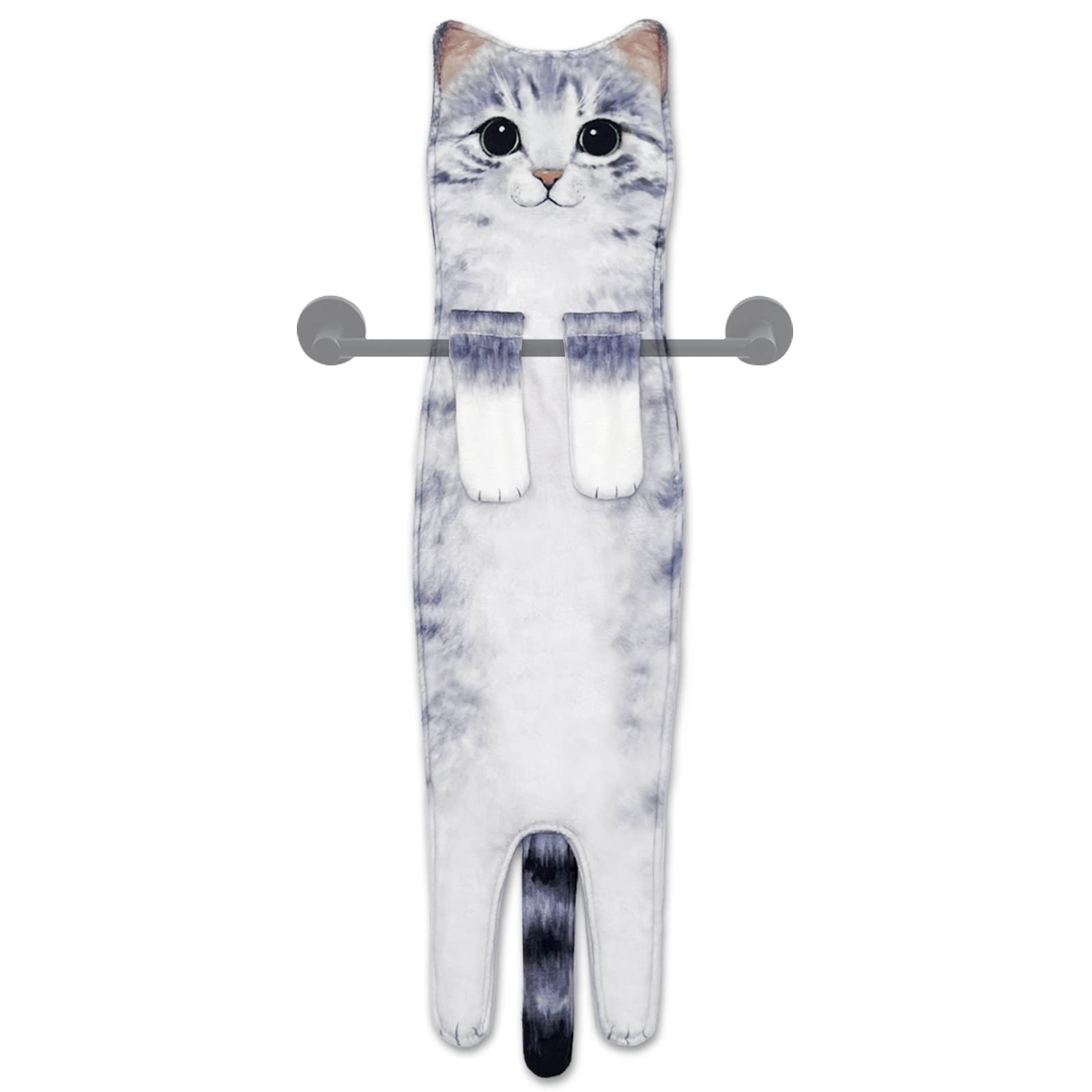 Hawgiman Hand Towels for Bathroom Kitchen,Cute Cat Quick-Dry Hanging Hand Towels Decorative for Bathroom Face Towels,Funny Gifts