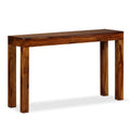 Vidaxl Solid Sheesham Wood Console/Side Table - Rectangular, Brown, Handmade, Polished, Varnished And Waxed - 47.2"X13.8"X29.5"