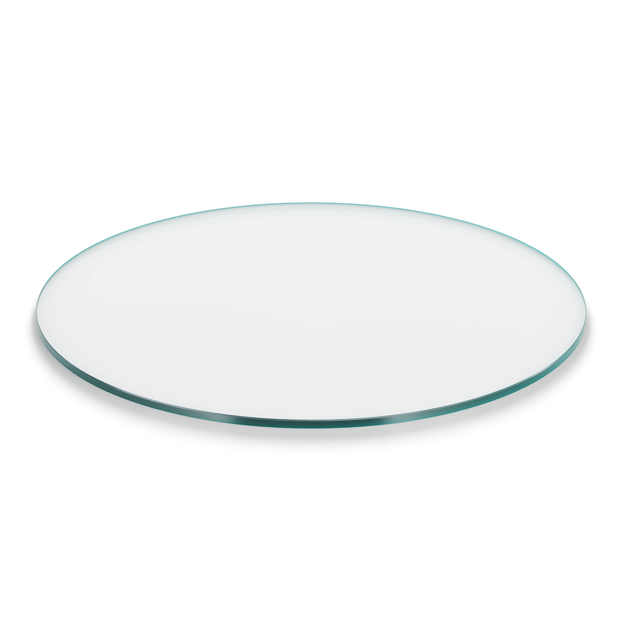 Better Bevel 42' Inch Round Glass Table Top | Tempered Glass Protector | Anti-Slip Pads/Bumpers | Coffee, Dining Table