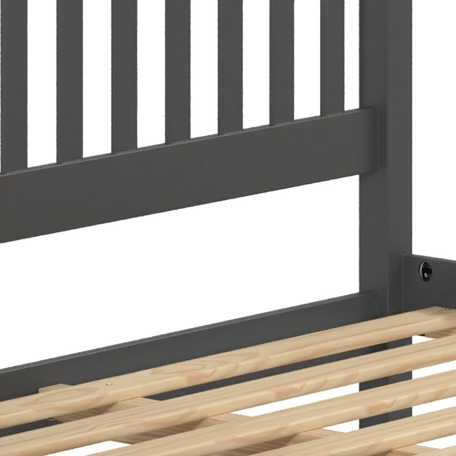 Donco Kids Full Contempo Bed w/Twin Trundle, Dark Grey