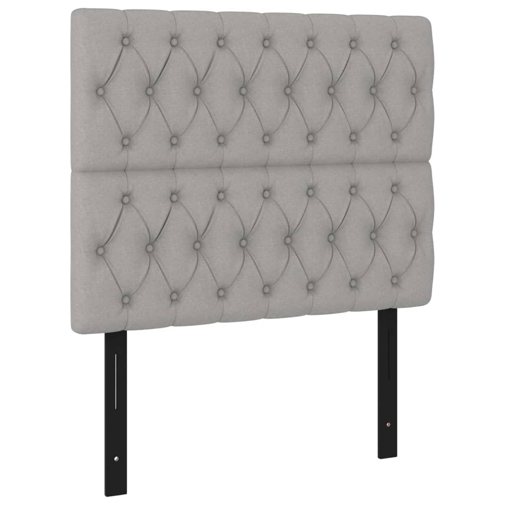 vidaXL 2-Piece Light Gray Fabric Headboards | Classic Design | Durable Material | Easy Assembly | Suitable for Any Bedroom