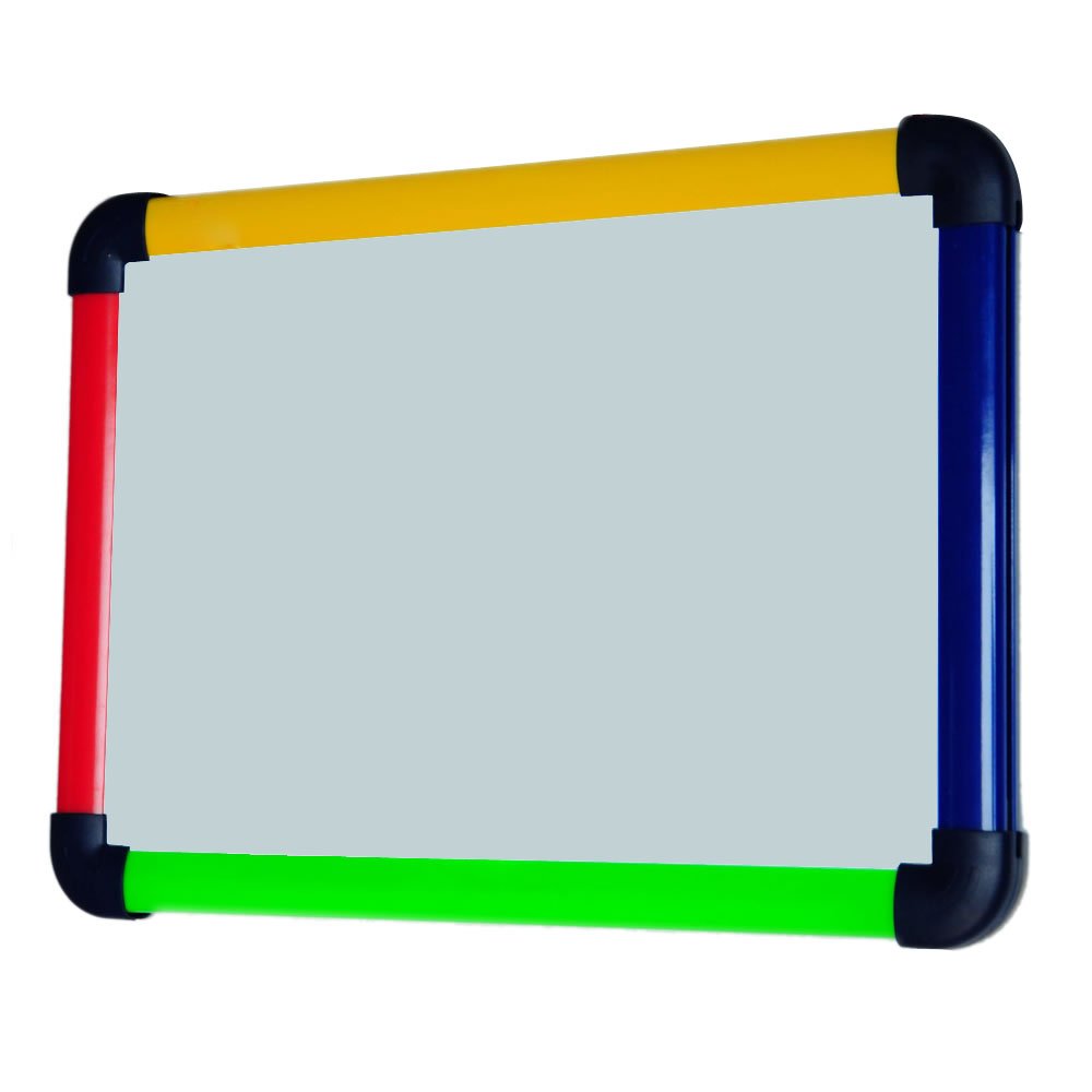 Viz-Pro Children Board/Writing Whiteboard/Dry Erase Board,Colourful Frame - 12 X 8 Inches (10 Pack)