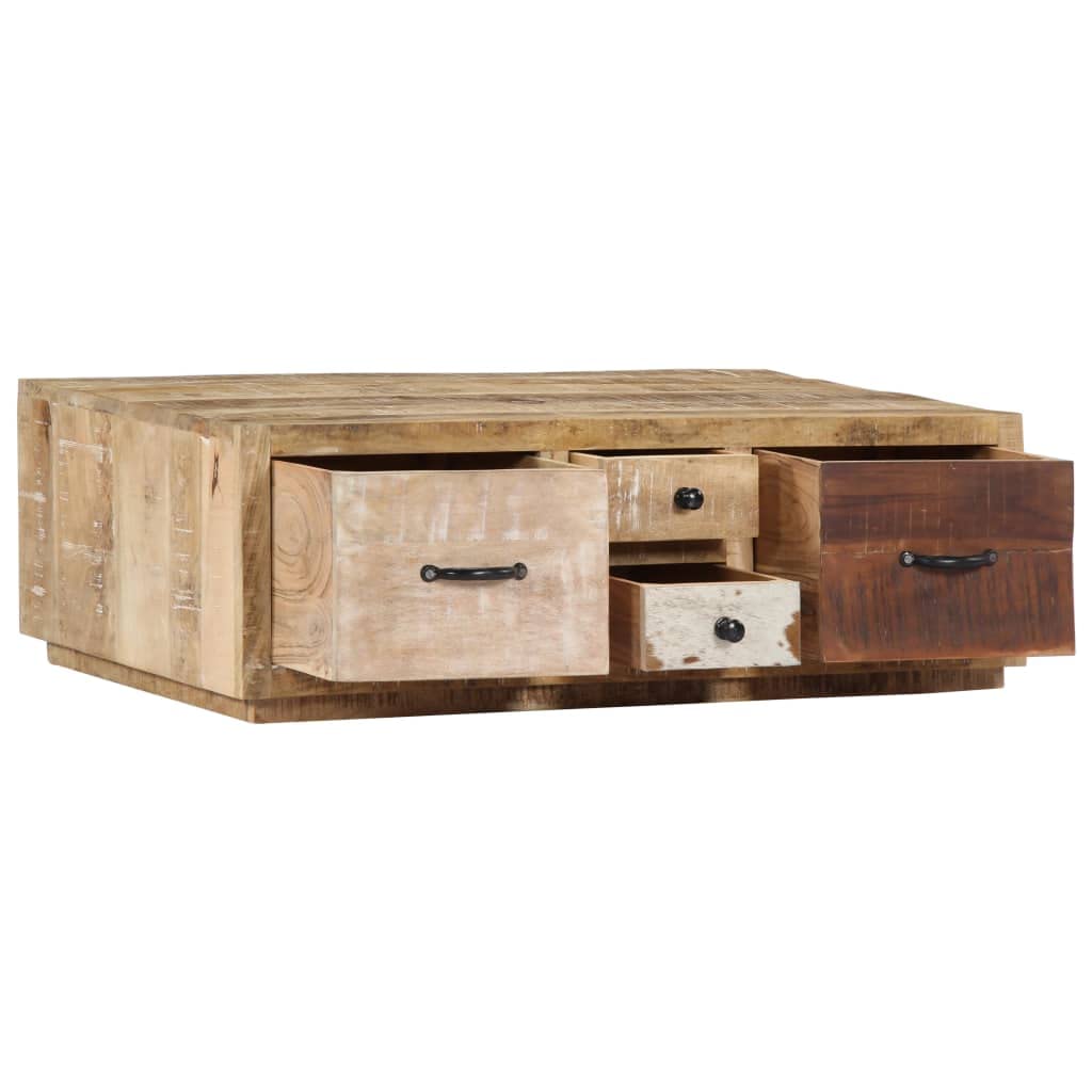vidaXL Coffee Table with 4 Drawers - Thumbnail 3