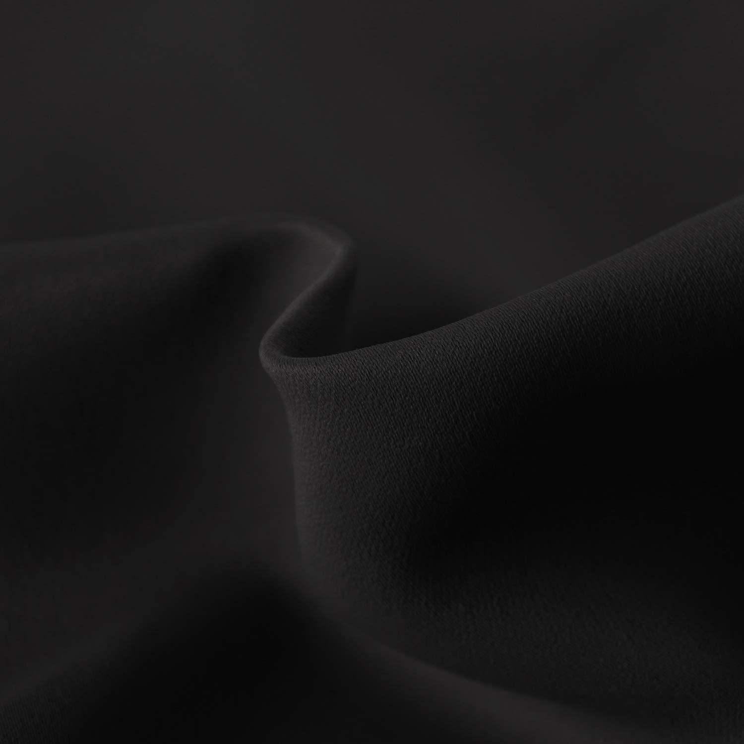 Hiasan Black Valance Curtains Blackout Rod Pocket Window Curtain Valances For Kitchen, 42 X 12 Inches Length, 1 Panel