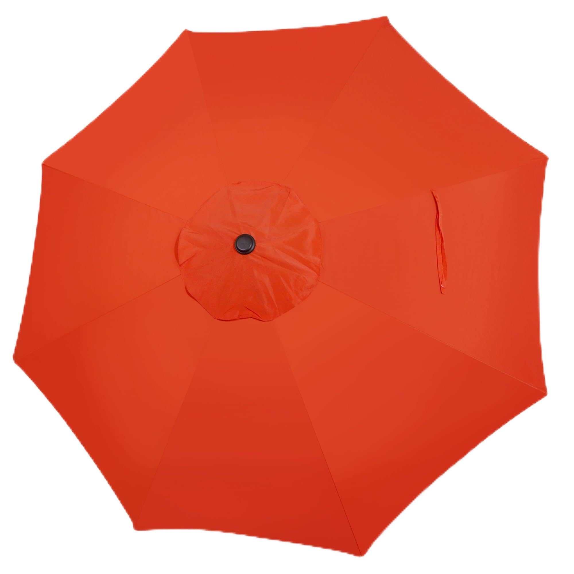 Blissun 9Ft Patio Umbrella Replacement Canopy, Market Umbrella Top, Outdoor Table Umbrella Canopy For 8 Ribs, Canopy Only (Orang