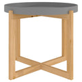 vidaXL Scandinavian Design Round Coffee Table in Gray, Engineered Wood & Solid Pine, Lightweight, 20.9"x20.9"x17.1"
