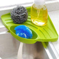 PRANT Kitchen Soap Stand for Sink with Tray  Compact Plastic Kitchen Soap Stand for Sink, Corner Storage Rack for Sponge, Scrub