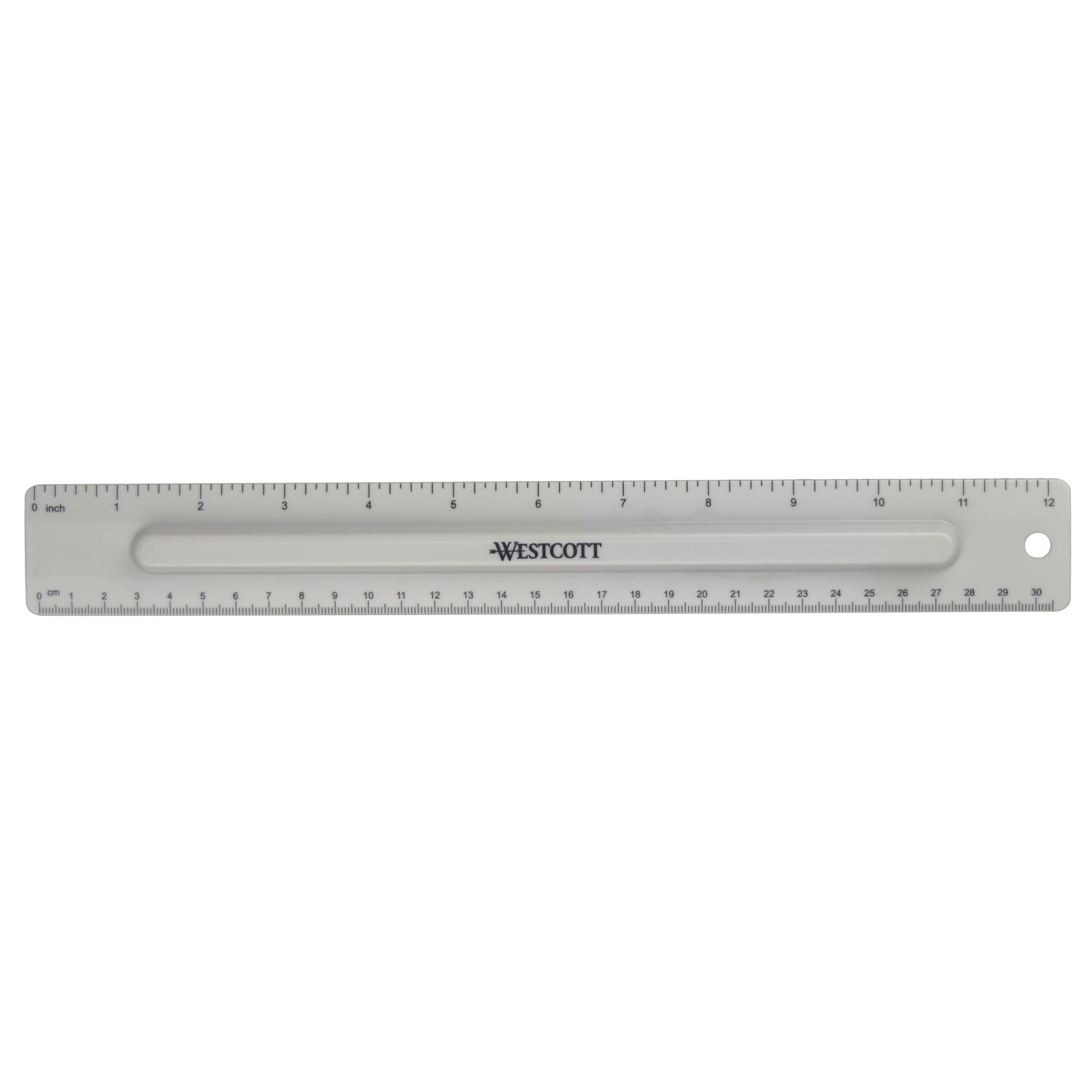 Westcott 17355 12-Inch Ruler Set With Pencil Storage, Innovative Design For Easy Measuring And Organization At School Or Office,