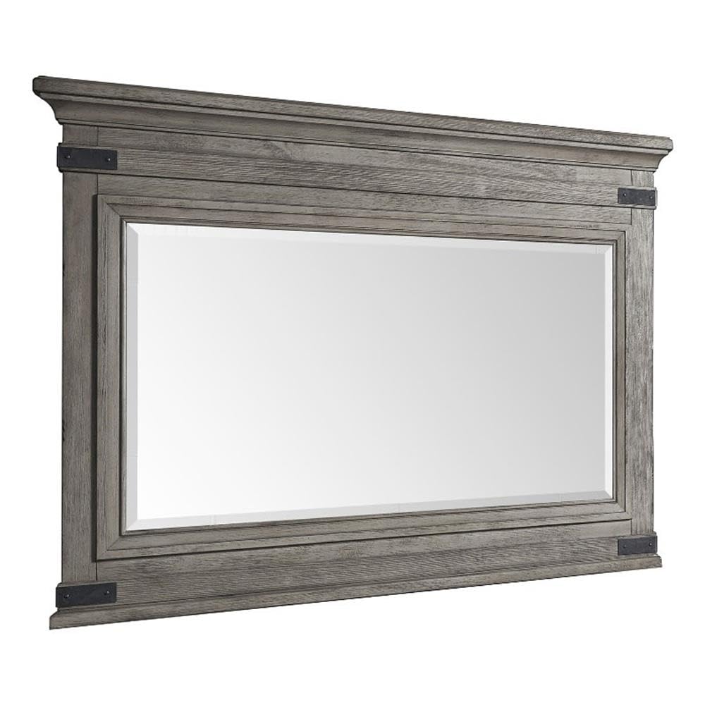 Intercon Forge 46&quot; Wide Chesser Mirror, Brushed Steel