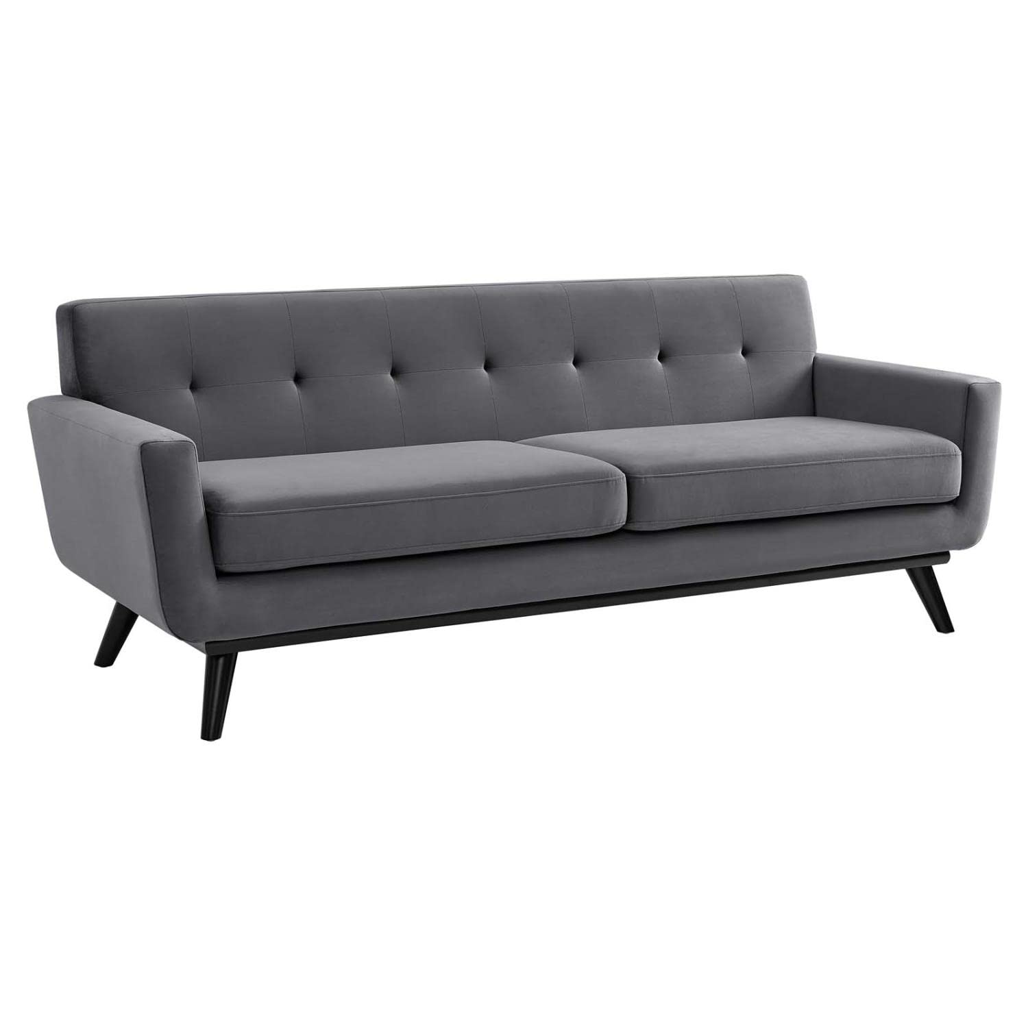 Modway Engage Performance Velvet Sofa With Gray Finish Eei-5600-Gry