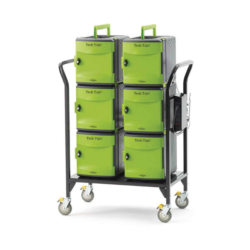 Copernicus Tech Tub2 Modular Charging Cart with Sync and Charge USB Hub - Holds 32 ipads