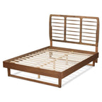 Baxton Studio Lucie Modern and Contemporary Walnut Brown Finished Wood Queen Size Platform Bed