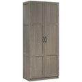 Sauder Select Storage Cabinet, Pantry Cabinet Kitchen Storage with Adjustable Shelves, Bathroom Storage Cabinet, in Silver Sycam