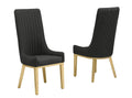 Best Quality Furniture Teddy Fabric, 19" Pleated High Back Chair, Black/Gold