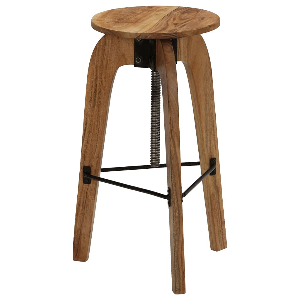vidaXL Bar Chairs 2 pcs Solid Acacia Wood