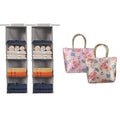 Kuber 4 Shelf Closet Hanging Organizer | Silk Small Hand Bags For Women Stylish With Handle & 1 Outer Zip Pocket