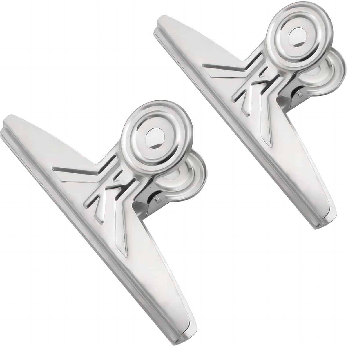 Coideal Extra Large Bulldog Clips - 2 Pcs 20Cm Jumbo Stainless Steel Xl Bull Binder Paper Clip Clamps For Office (Sliver, 7 7/8