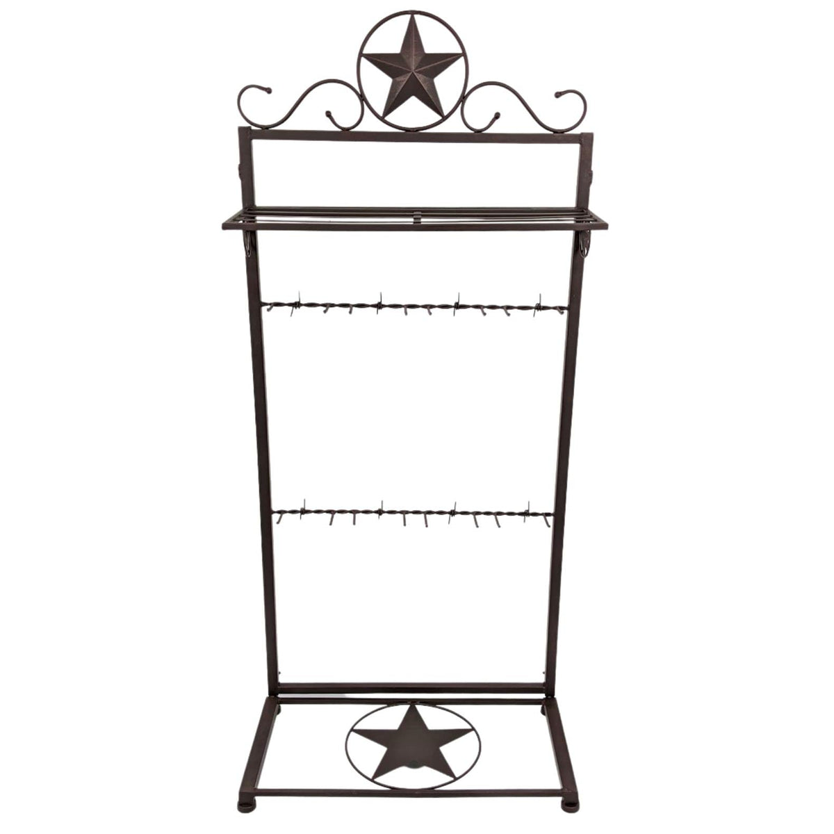 BestGiftEverRustic Western Boot Rack with Star Decoration