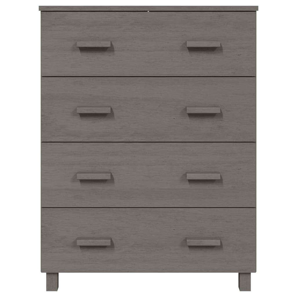 vidaXL HAMAR Sideboard Dark Gray - Solid Pinewood Construction with Four Drawers and Spacious Top - Stylish and Practical Furniture Piece