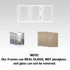 3 Picture Frame 4X6 Triple Hinged Mdf Wood With Glass Front Three Opening Photo Frame Stand Vertical On Tabletop, White