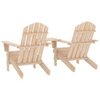 vidaXL Patio Adirondack Chair with Tea Table – Comfortable Outdoor Seating, Solid Fir Wood, Easy Assembly, Weather-Resistant, Ergonomically Design