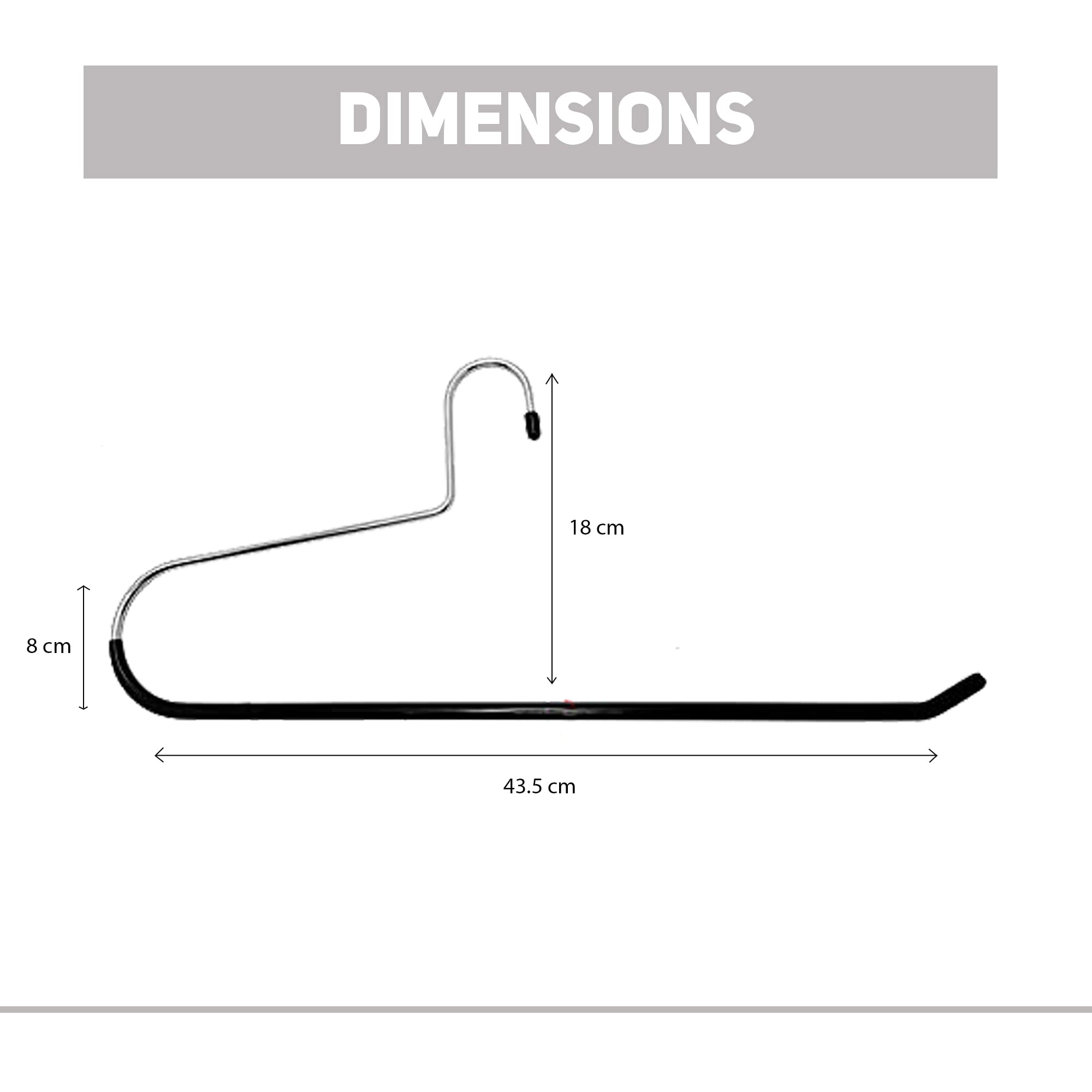 BuyDBest -Stainless Steel Hanger Set of 9, Heavy Duty Hanger, Hanger for Bedspreads, tablecloths, linens, Large Towels, Cloth Hanger, Blanket Hanger