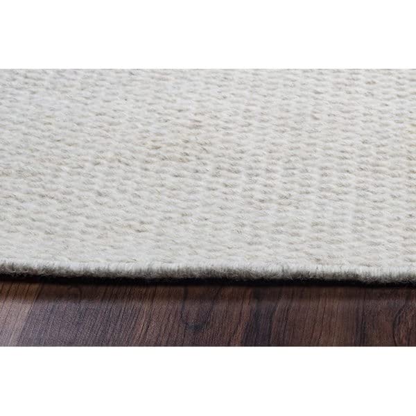 Rizzy Home | Tw3065 | Twist Collection | Wool Area Rug | 2'6" X 8' | Off White Solid
