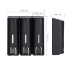 Aumio Chamber Shower Soap Dispenser Trio Wall Mounted Shampoo And Conditioner Dispenser, Conditioner Body Wash Dispenser Set, No