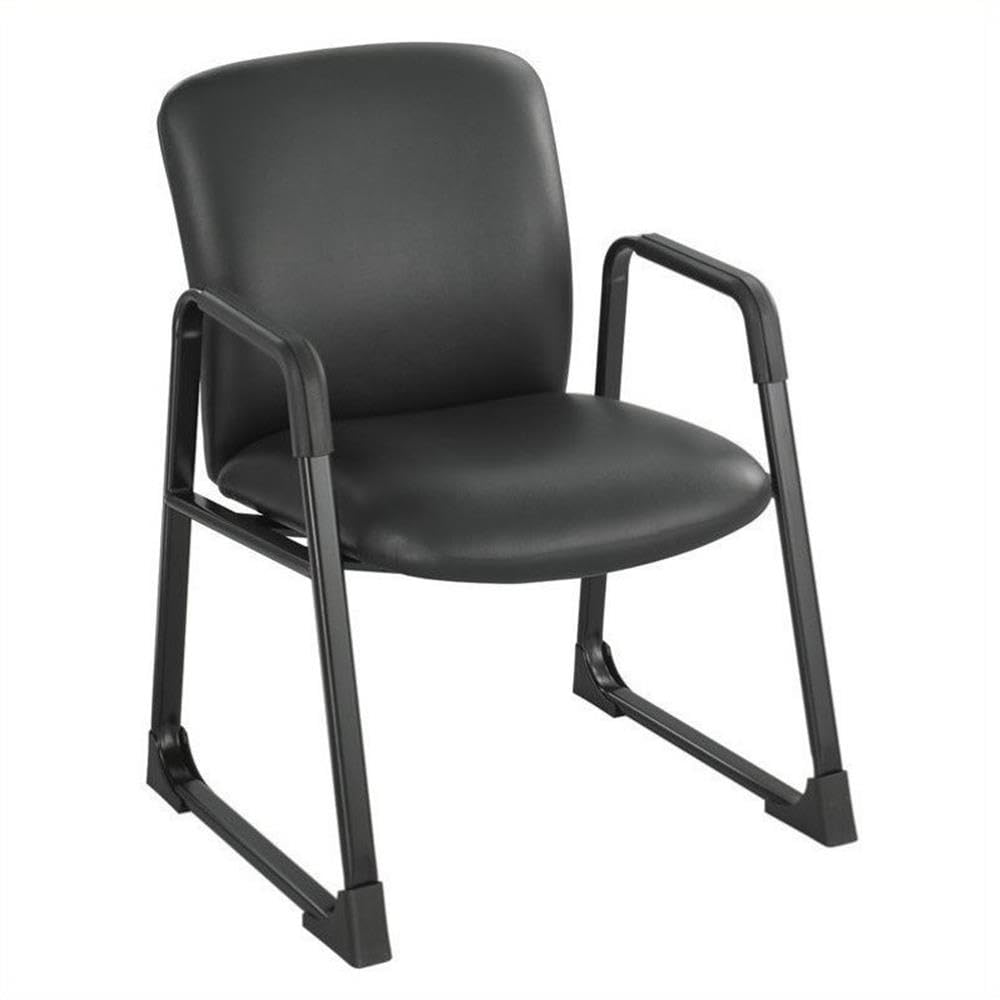 Safco Home Office Products Uber Big and Tall Guest Chair- Vinyl Black Vinyl