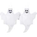 Skylety 2 Pcs 32 Inch Outdoor Halloween Ghost Decorations Tree Hanging Windsock White Flying Ghosts for Indoor Outdoor Tree Fron