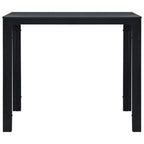 vidaXL Square Coffee Table with High-Density Polyethylene and Steel - Outdoor Patio Furniture - Modern Design and Lightweight - Black