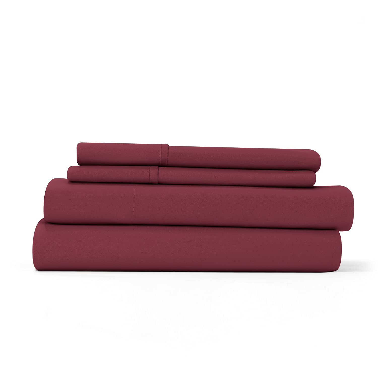 Linen Market Bed Sheets For King Size Bed (Burgundy) - Sleep Better Than Ever With These Soft And Cooling King Sheets - Deep Poc