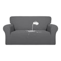 Purefit 100% Dual Waterproof Couch Cover Slipcovers For Couches And Sofas - Stretch Non Slip Fleece Sofa Covers Washable, Leakproof Furniture Protector For Kids, Pets, Dog (Loveseat, Gray)