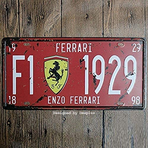 Sokomurg Retro Vintage Funny 6x12 inch Indoor F1 ENZO Ferrari 1929 Metal Tin Sign Garage License Plate Kitchen Decor Bar Pub Clu