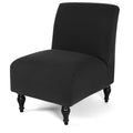 Liykimt Armless Accent Chair Cover Slipcover,Slipper Chair Stretch Spandex Removable For Armless Chair Furniture Protector Covers For Living Dining Room Hotel (Black, 1)