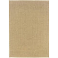 HomeRoots Polypropylene 7’x10’ Solid Sand Beige Indoor Outdoor Area Rug
