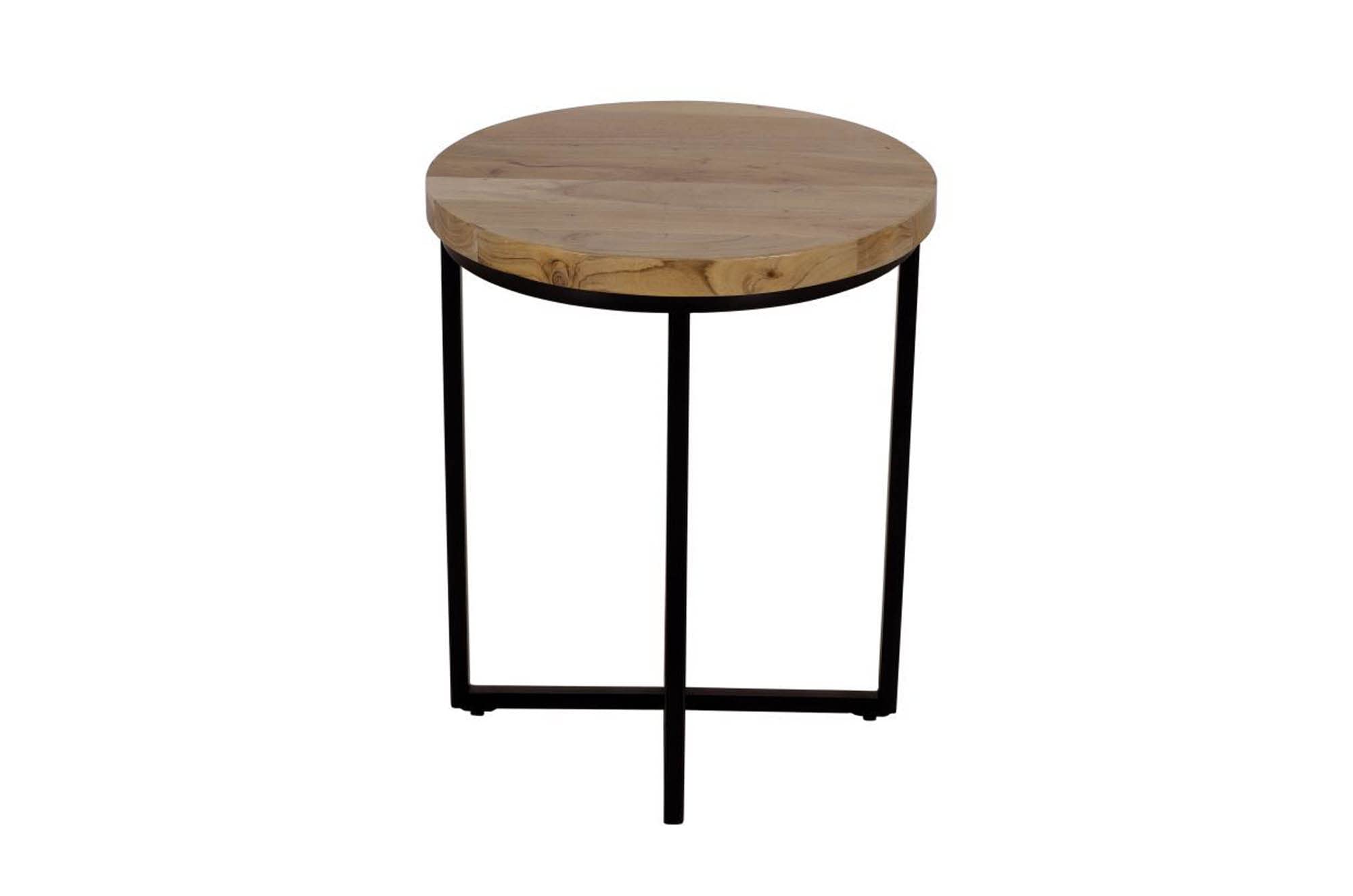 Ames Solid Wood Modern 20&quot; Round End Table