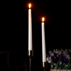 10 Inch White Taper Candles-Set Of 4 Tapered Candle, Tall Candlesticks,Home Dinner Candle, Party, Wedding, Halloween, Christmas