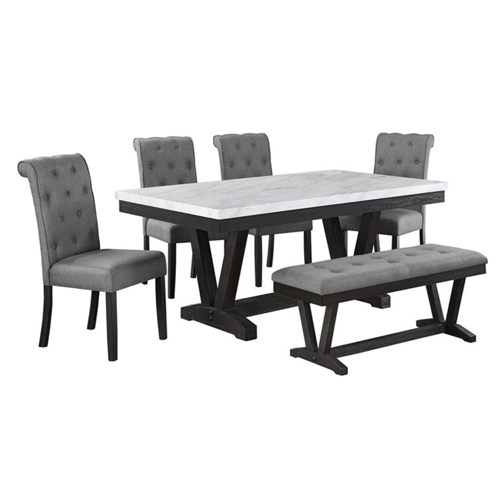 Furniture Dining Set, White