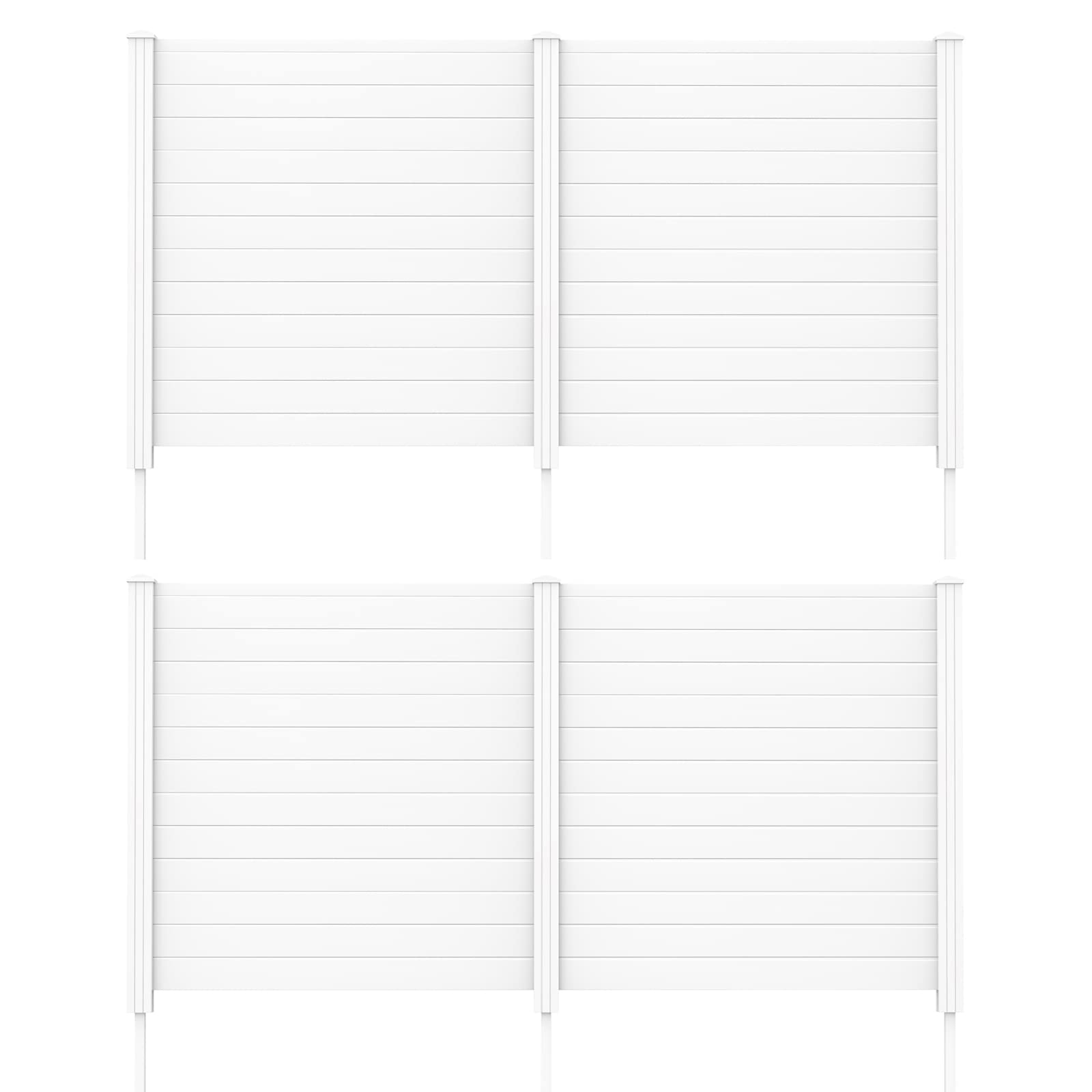 Giantex Outdoor Privacy Screen 4 Panels, 48'W X 48'H Decorative Air Conditioner Fence Trash Can Enclosure With 3 Stakes, Easy