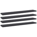 vidaXL Gray Bookshelf Boards - 4 pcs Engineered Wood Replacement Panels - Easy to Install and Maintain - Space-Saving Storage Solution for Home and Office