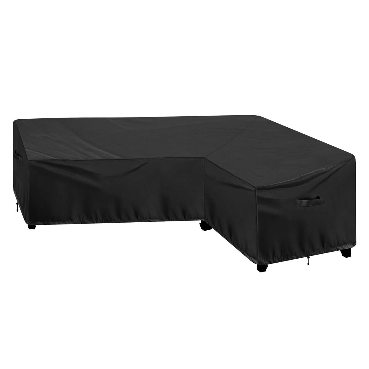 Outdoorlines Waterproof Outdoor Patio Sectional Cover - Uv Resistant & Windproof L-Shaped Patio Furniture Covers For Deck, Lawn And Backyard, 420D Heavy Duty Couch Cover, Right Facing, 104'X83', Black