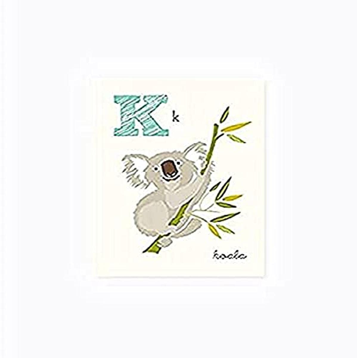 Sea Urchin Studio - K is for Koala - ABC Alphabet Wall Art for Kids