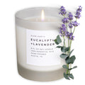 Slow North Eucalyptus + Lavender Candle - Essential Oils and Pure Soy Wax Candle in a Reusable Frosted Glass Jar - A Unique Scen