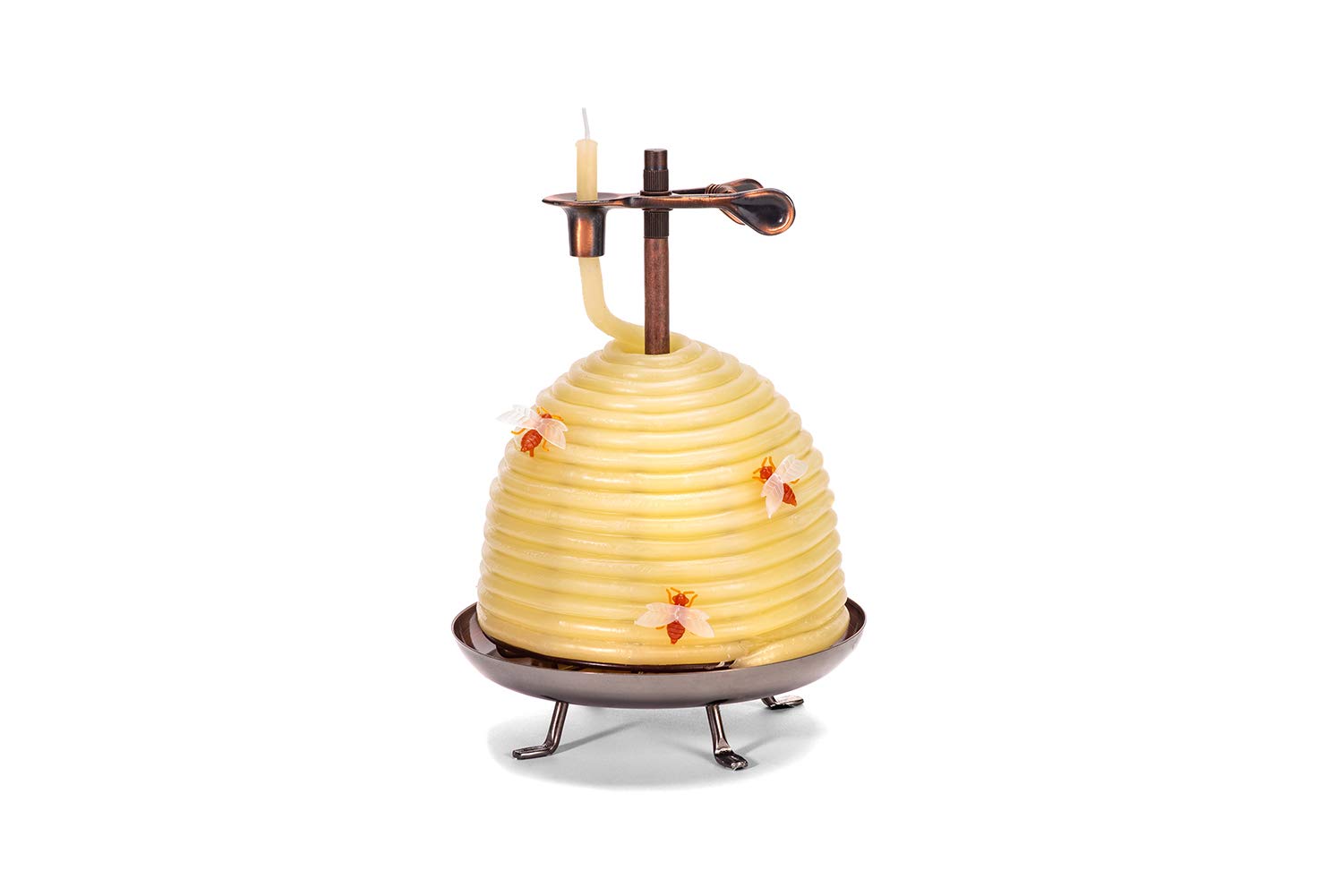 Candle by the Hour 70-Hour Beehive Candle, Eco-friendly Natural Beeswax with Cotton Wick