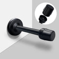 Door Stoppers, Long Door Stops Black Rubber Door Stopper Stainless Steel 5Inch Door Stops With Mute Rubber Tips Floor Wall Mount