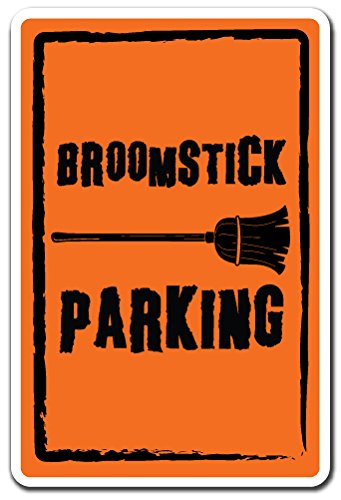 Broomstick Parking Decal Halloween Parking | Indoor/Outdoor | 9' Tall
