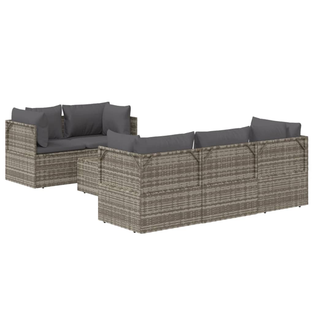 Vidaxl 8 Piece Patio Lounge Set - Durable And Weather-Resistant Poly Rattan With Comfortable Cushions And Ample Storage Space - Perfect For Garden Or Outdoor Seating Area